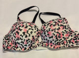 Victoria's Secret Pink and Black Leopard Print Bra Photo 0
