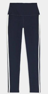 Splits59 Amber Airweight High Waist 7/8 Legging in Indigo Blue White L $128 Photo 0