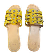 Marc Fisher LTD Pava Yellow Suede Studded Cage Slide Sandals Womens 7M Photo 0