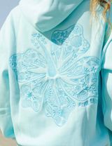 "Hawaii Hibiscus" Hoodie in Aquamarine Photo 0