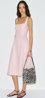 New Reformation Roma Linen Dress Cherry Blossom, Light Pink Size 0 Photo 0