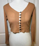 Reformation Gellar‎ Knit Top Color Buff Size XXS NWOT Photo 0