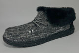 Hey Dude Wendy‎ Fold Boho Black Faux Fur Lined Loafer Slip On Shoes W11 Photo 0