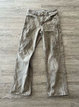 American Eagle Stovepipe Jeans Womens 2 Brown Taupe High Rise Straight Stretch Photo 0