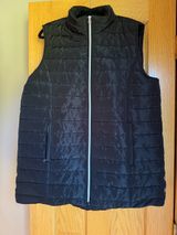 Zenana Black Quilted Puffer Vest Womens XL Full Zip Button Sides Gorpcore Photo 0