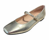 J.Crew Metallic Gold Square Toe Mary Jane Ballet Flats Size 7 Photo 0