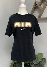 Nike Black White Swoosh Gold Air Short Sleeve Tee Shirt Grunge Alt Streetwear Photo 0