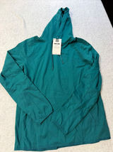 Member's Mark Luxe Hoodie Teal Taunt‎ Womens Small Pullover Sweatshirt NWT Photo 0