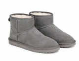 Koolaburra by UGG Mini Boots Gray Suede Faux Fur Lined Womens Size 9 Photo 0