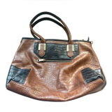 Brown Black Croc Embossed Oversized Tote Bag Y2K Slouchy Carryall Purse Photo 0
