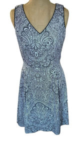 Paisley‎ Print Sleeveless V Neck Dress 90s inspired Girly Romantic Size 0 Photo 0