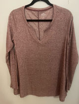 Hollister V-Neck Long Sleeve Top -‎ Mauve Photo 0