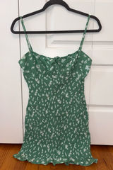 Princess Polly Green Floral Mini Dress Photo 0
