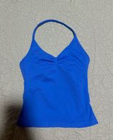 DFYNE Shorts Impact Blue Women’s Electric Halter Sports Bra 4.5" Set Small Photo 0