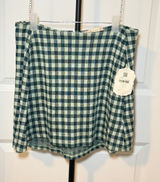 NEW! Altar'd State Womens Green Gingham Mini Skirt Pockets Size M Photo 0