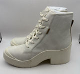 Dr Scholls‎ Time Off Up White Lace Up High Top Platform Boots Womens 10M Photo 0