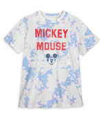 Disney Parks Vintage Look Mickey Mouse Tie Dye Red White Blue Tee NEW XS Photo 0