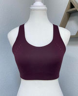 Lululemon Airsupport Sports Bra High Support Purple Burgundy Racerback Gym Photo 0