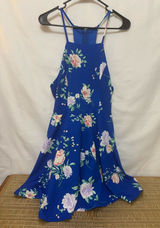 Altar’d State Everly Blue Floral Print Dress Size‎ Large Photo 0