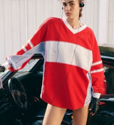 NEW Free People | FP Movement Rugby-Ready Layer in Winterberry Combo Sz Small‎ Photo 0