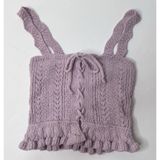 Urban Outfitters Tank Top Womens Girls Size XS Purple Ruffle Cottage Fairy‎ Knit Photo 0
