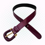 Vintage Magenta Purple Pink Leather Waist Belt OS (Fits Like XS/0-2) Photo 0