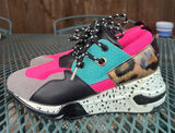 Steve Madden Cliff Chunky Platform Trainers Sneakers Wedges Pink Animal Size 6 Photo 0