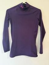 Under Armour Women’s Purple Long-Sleeve Mock Neck ColdGear Top Size Small Photo 0