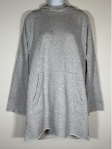 ATHLETA Sweatshirt Cotton Blend Hoodie Grey Long Athleisure Workout Size Small Photo 0