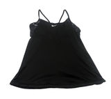 Nike Swim Tankini Top Womens Small Black Racerback Shelf Bra Athletic Swimwear Photo 0