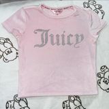 Pink Juicy Couture baby tee with rhinestone logo #y2kfashion #kidcore Soft Velvety Material Size XS Never Worn Photo 0