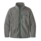 Patagonia Retro Pile Fleece Jacket Gray Green Trim Womens Small S Full Zip Photo 0