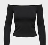 Aritzia TNA Off-The-Shoulder Black Top Photo 0