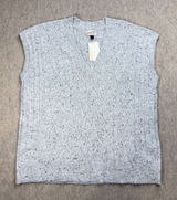 Universal Threads Womens Cable Knit V-Neck Sweater Vest Gray‎ Flecked Large NWT Photo 0