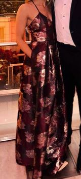 Hutch Merlot Floral Gown Photo 0
