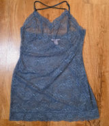 Victoria's Secret Blue Sheer Floral Lace Slip Dress Photo 0