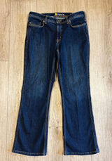 Carhartt Original Fit Dark Wash Bootcut Jeans Womens 12 Short Blue 100649 409 Photo 0