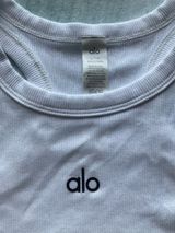Alo Yoga ribbed crop tank top white Photo 0