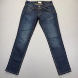 Hudson Collin Skinny Jeans Womens 24 Dark Wash Low Rise Double Button Denim‎ Photo 0