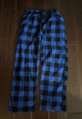 Blue Plaid Pajama Pants Photo 0