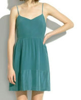 Madewell Silk Bordershine‎ Cami Dress in Teal Size 0 Photo 0