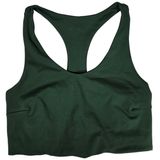 Zella‎ Sports Bra Green Medium Racerback Yoga Studio Low Support Athletic Size S Photo 0