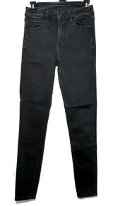 American Eagle Outfitters Womens Jeans Size 6 Long‎ Black High Rise Jeggings Photo 0