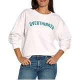 Wildfox Overthinker graphic Relaxed Fit French Terry crewneck funny sweatshirt L Photo 0