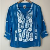 Sister Mary Embroidered Blouse Women's Sz XS‎ Anthropologie Photo 0