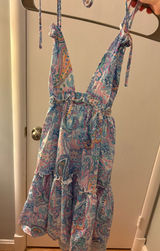 Halter Neck Ruffle Dress Multiple Size XS Photo 0