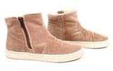 Billabong Sweet Spot Dune Tan Vegan Suede Sherpa Lined Zip Ankle Booties Size 6 Photo 0