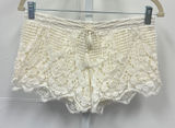 Express Crochet Lace Boho Tassel Shorts XS Off White Cream Coastal Festival Photo 0