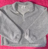 H&M Divided Grey Sherpa Quarter-Zip Pullover Photo 0