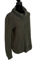 Ralph Lauren Green Waffle Knit Cowl Neck Sweater Women Size M Minimalist Photo 0